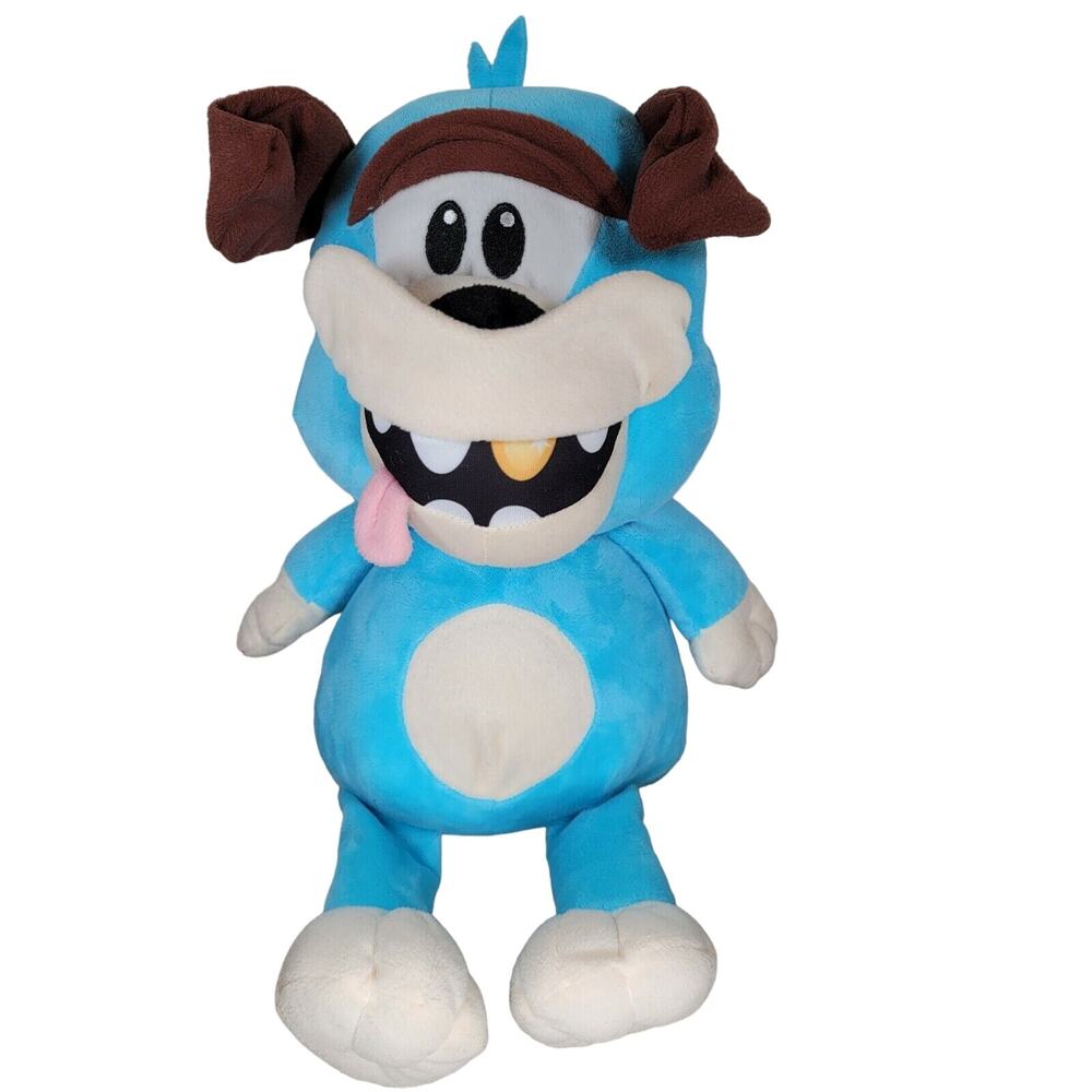 Dog Plush Goofy Face Boxer Gold Tooth Flip Up Brows Jowls Large 21" Good Stuff